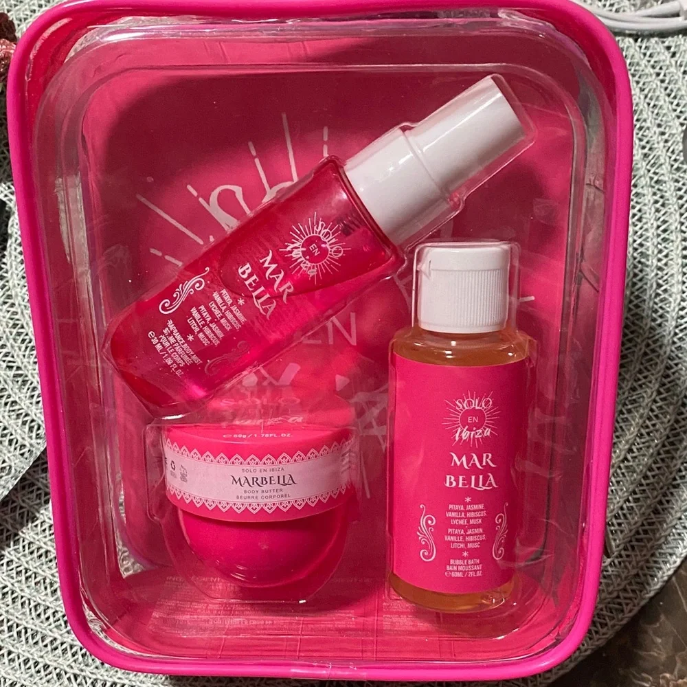 Marbella Fragrance Body Mist and Body Butter and bubble bath